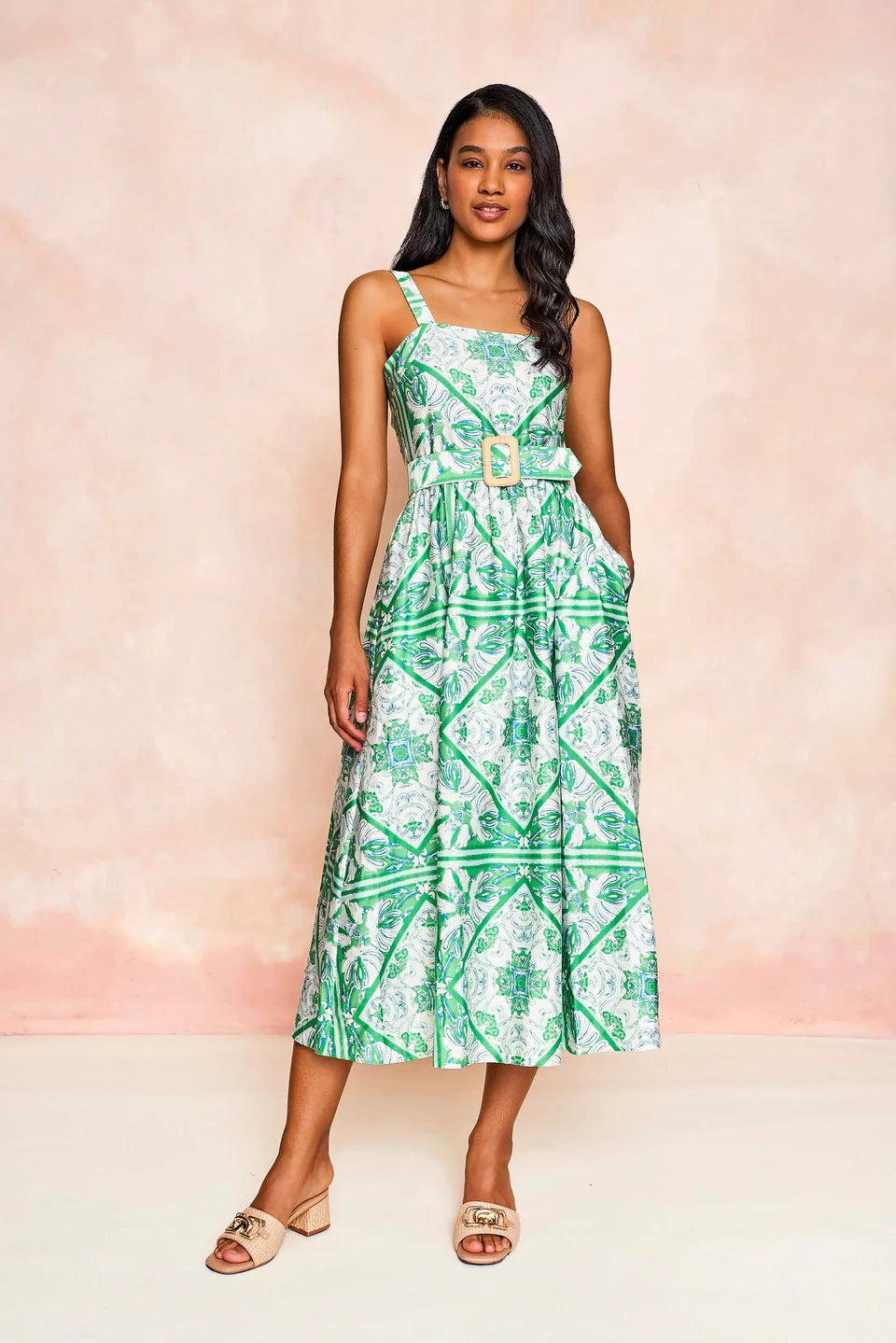 Sheridan French San Miguel Dress - Meadow Zellige Tile – Batik Chicago