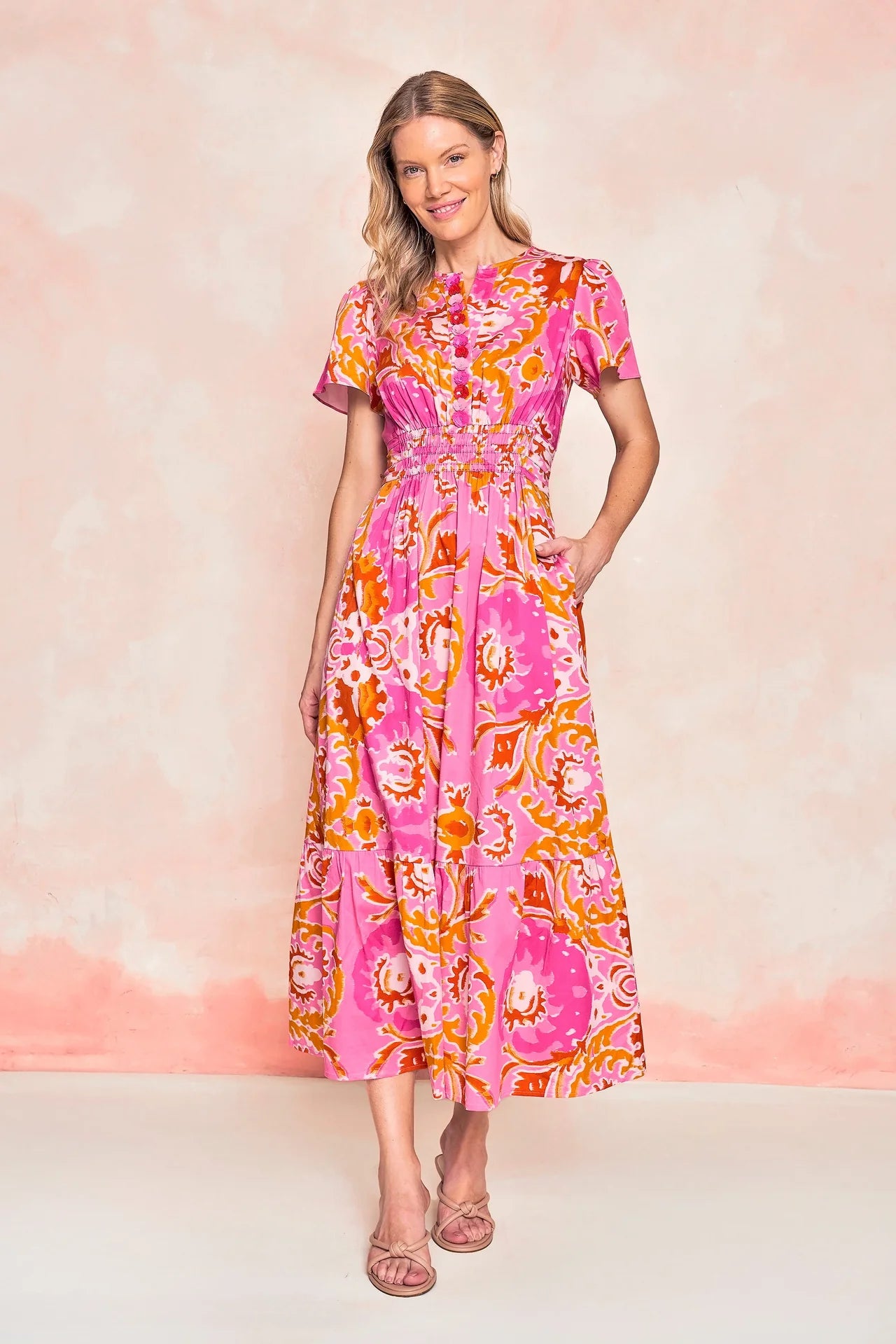 Sheridan French Eloise Dress - Positano Petal – Batik Chicago