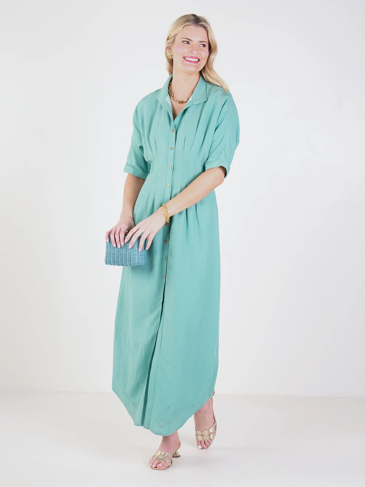 Emily McCarthy Georgia Dress  - Wasabi