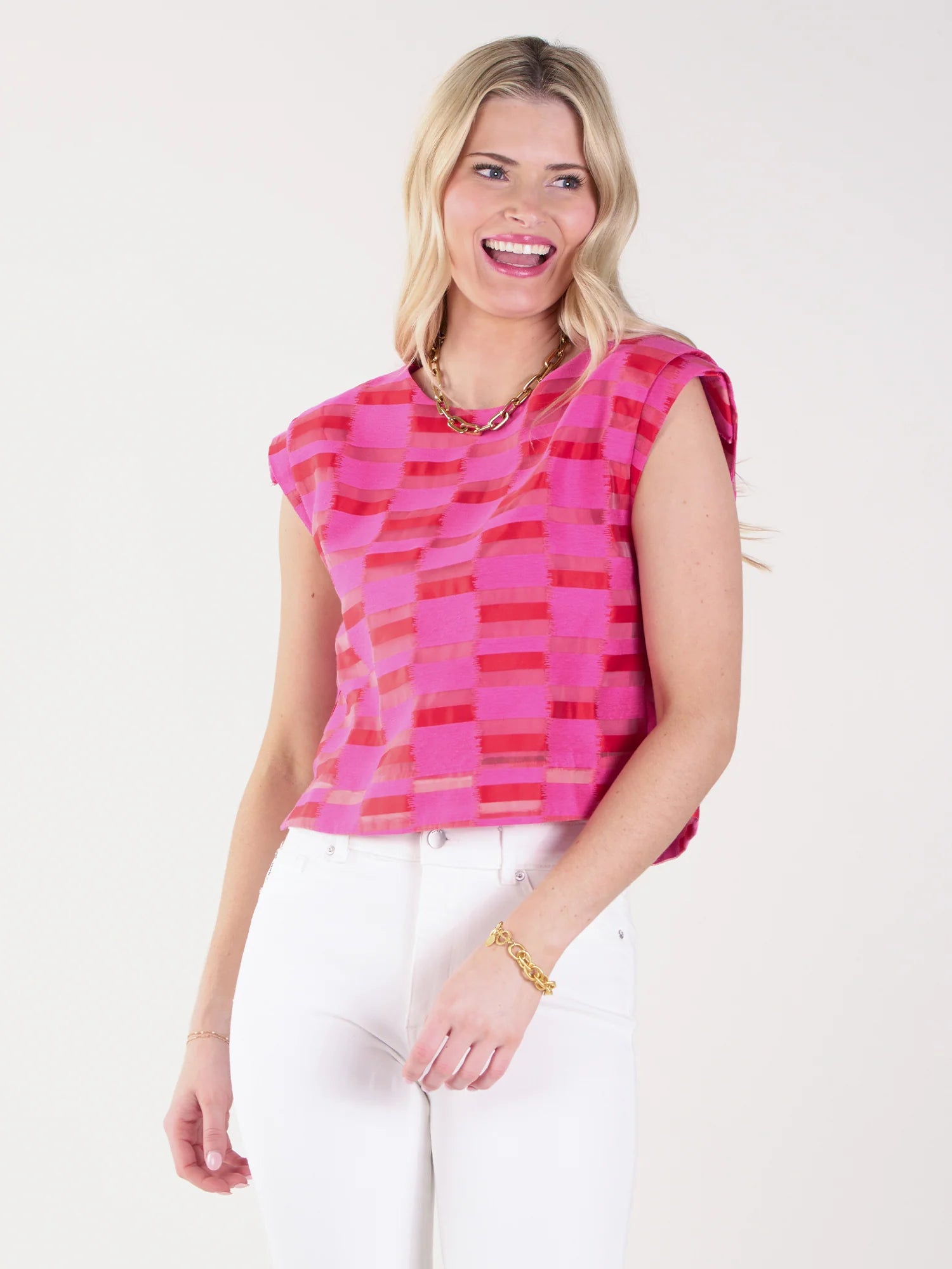 Emily McCarthy Hatti Tank - Sunset Stripe