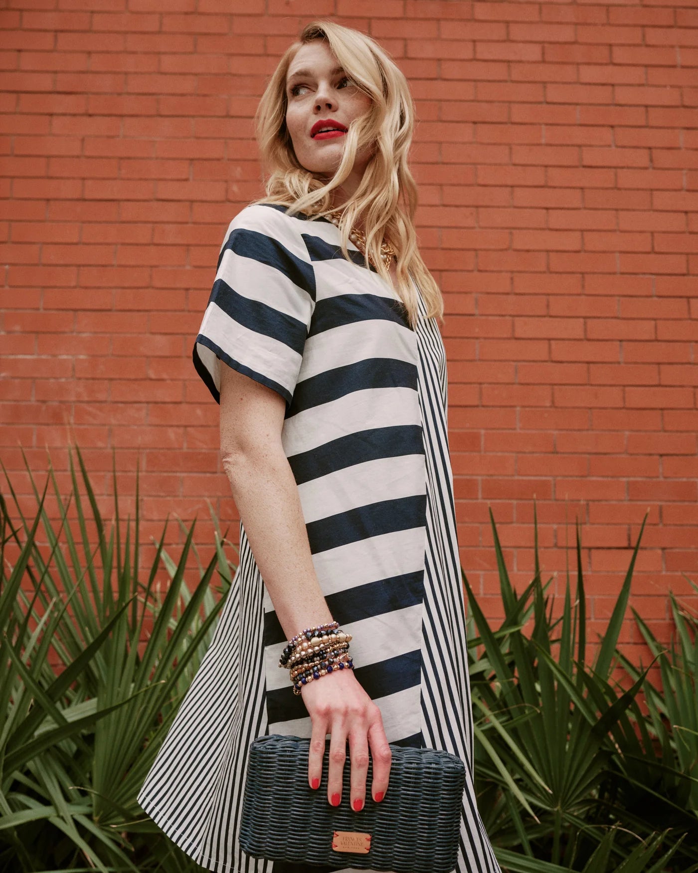 Frances Valentine Schooner Dress Nautical Sripe