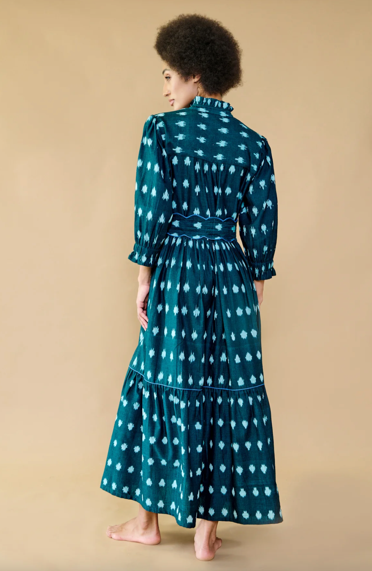 Daydress Colette Dress - Emerald Ikat