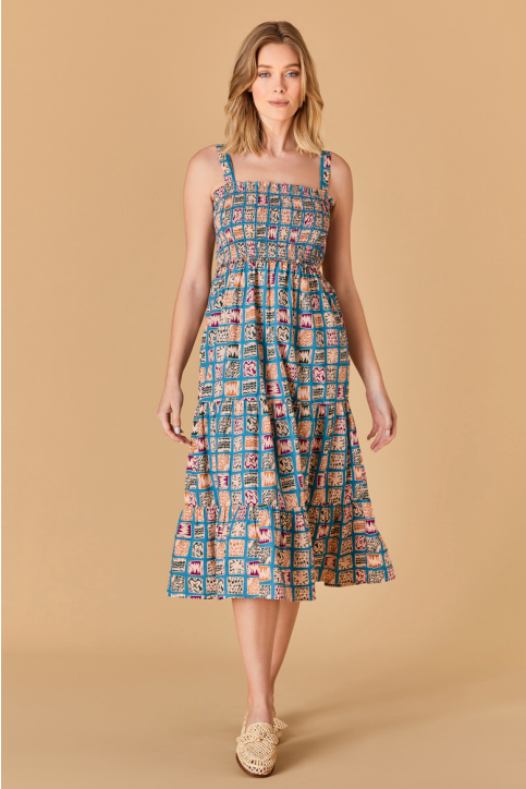 Olivia By Livro Milly Dress - Sea Tiles