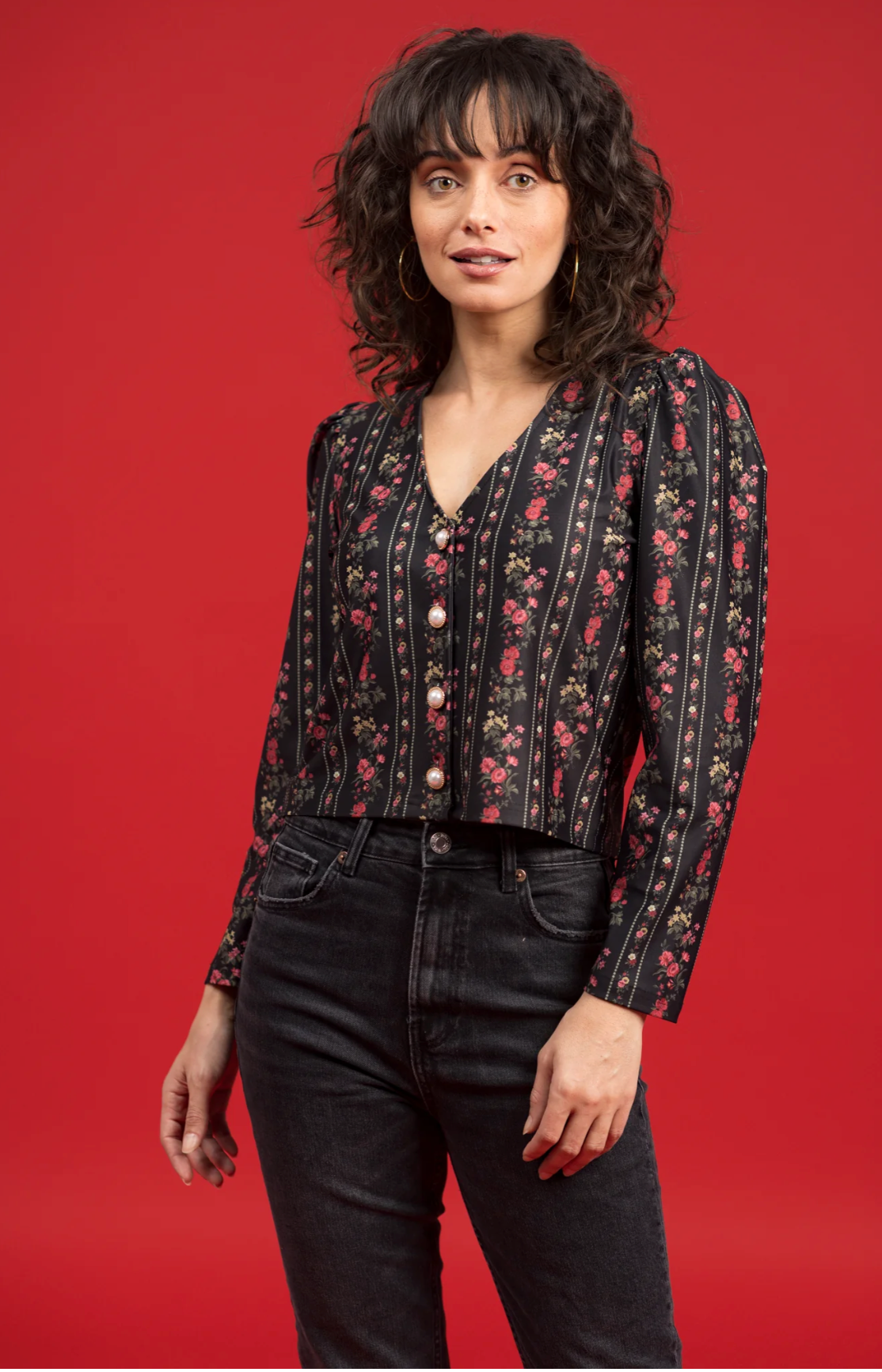 Smith & Quinn The Jackie Top - Onyx Garden