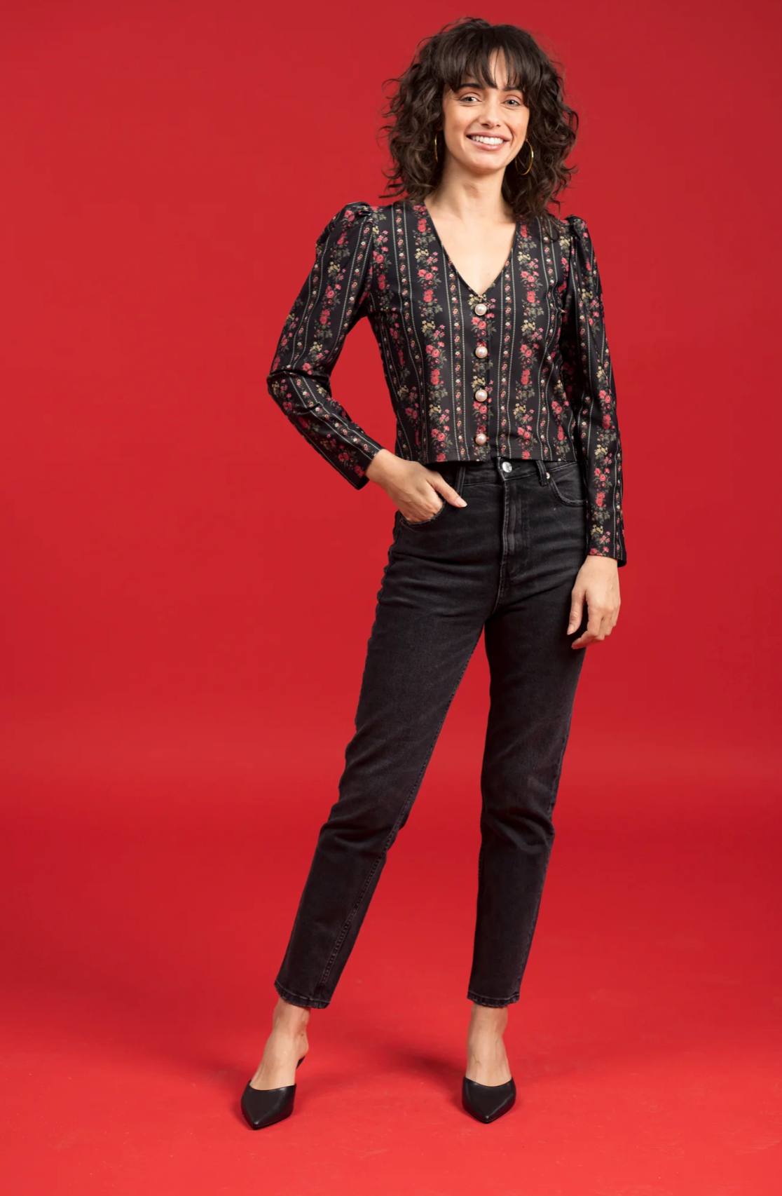 Smith & Quinn The Jackie Top - Onyx Garden