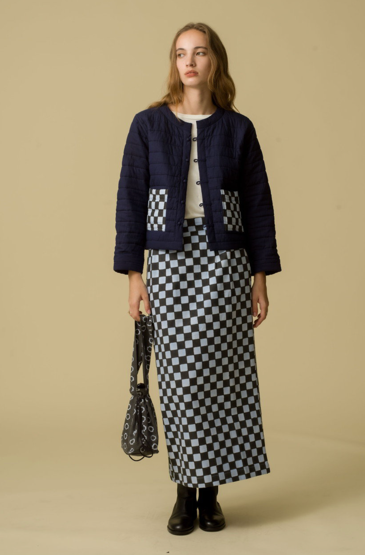 SZ Blockprints Poppy Jacket - Double Check Print