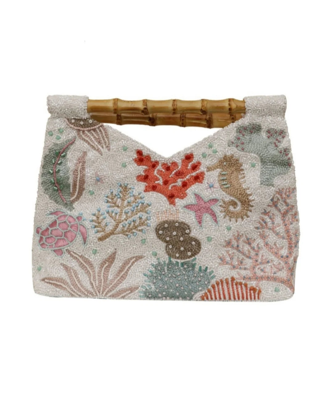 Tiana Designs Bamboo Handle Bag - Sea Life