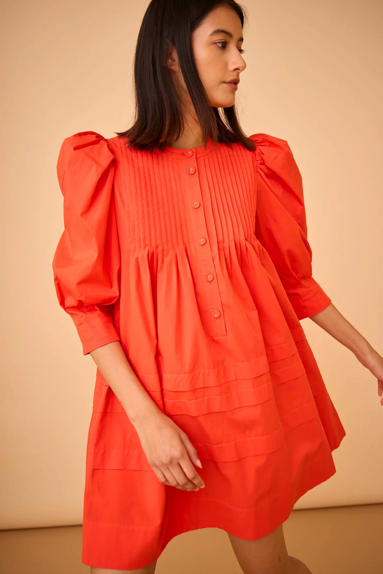 Hunter Bell Sidney Dress - Red Orange