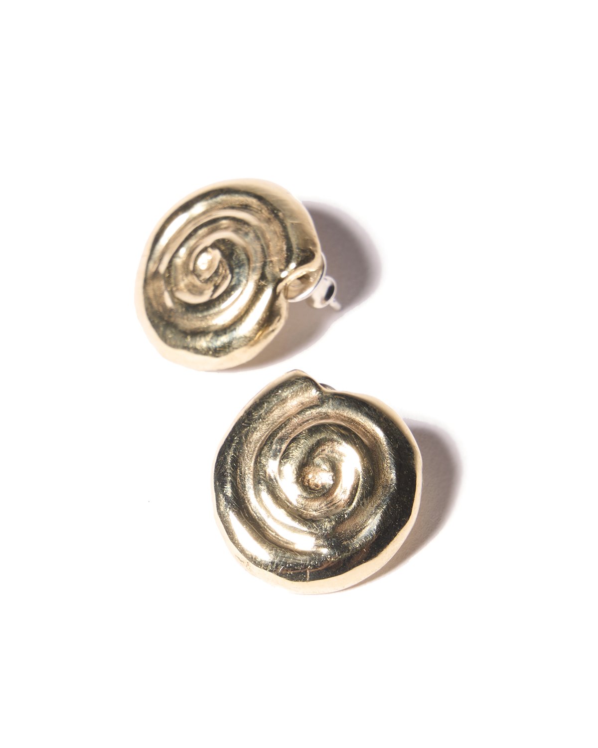 Odette New York Spiral Shell Earrings - Brass