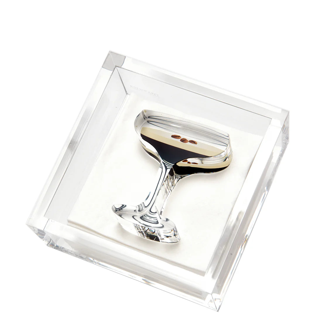 Tara Wilson Designs Cocktail Napkin Holder - Espresso Martini