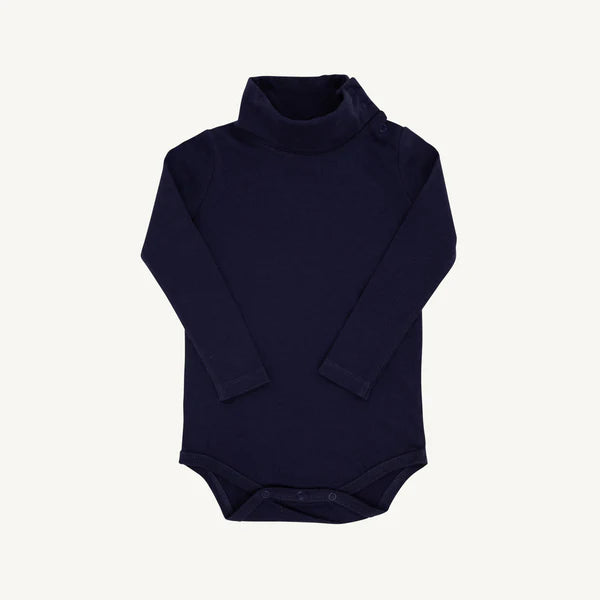 The Beaufort Bonnet Company Tatum's Turtleneck Onesie - Nantucket Navy