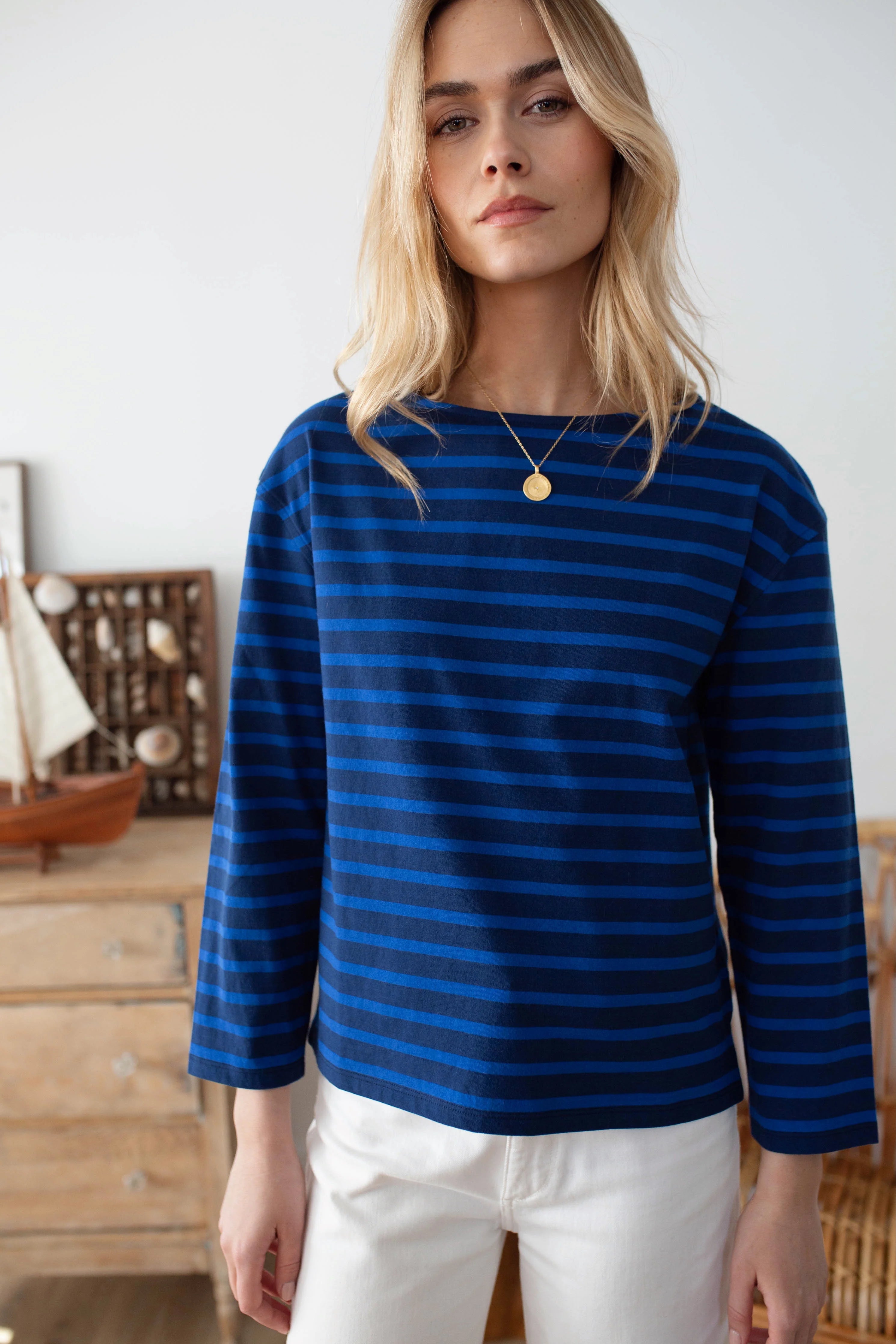 Marea Long Sleeve Mariner - Tidal Blue/Navy – Batik Chicago
