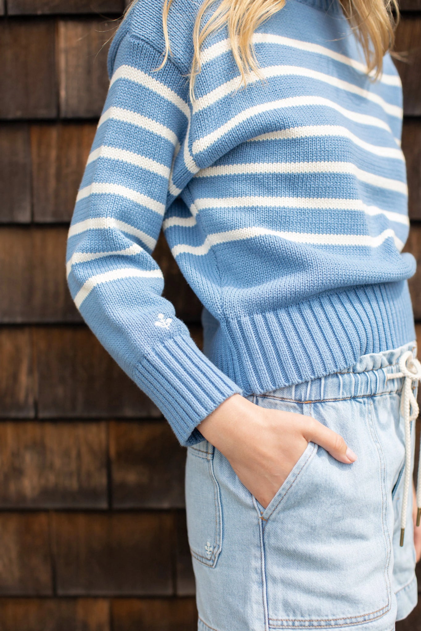 Marea Lake Sweater - Atlantic Blue/Ivory Stripe