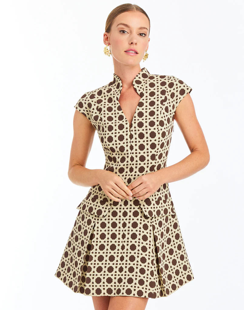 Mestiza Tianna Mini Dress - Solihiya Brown/Ivory