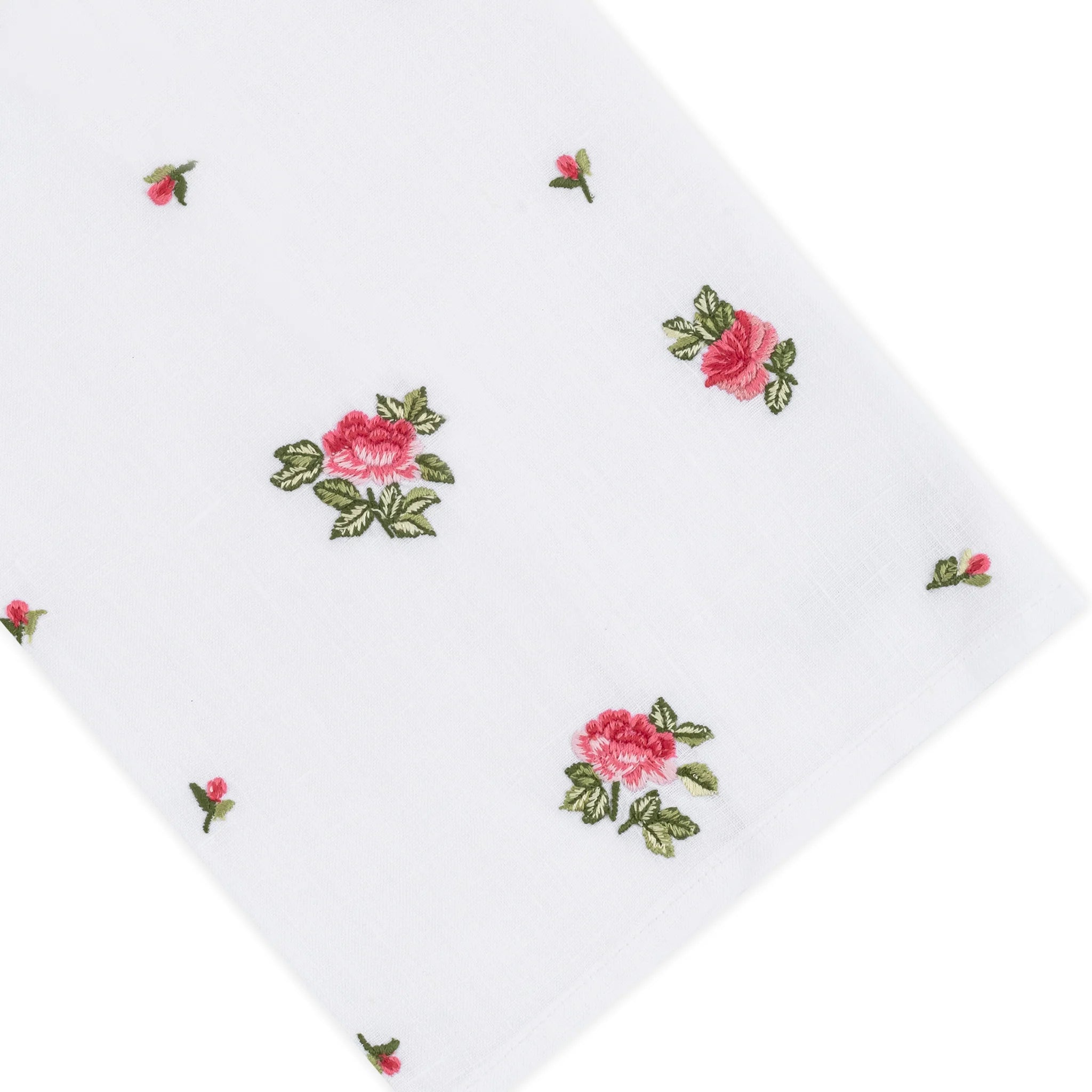 Haute Home Linens Petite Rose Tip Towel - Pink