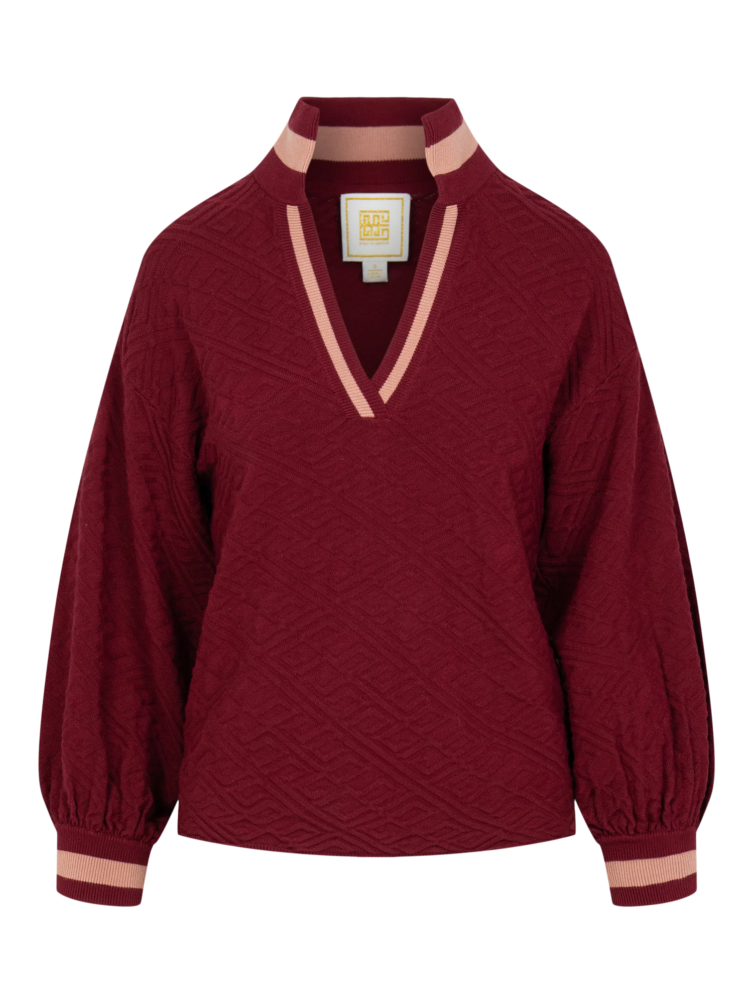 Emily McCarthy Lolli Sweater - Merlot Monogram