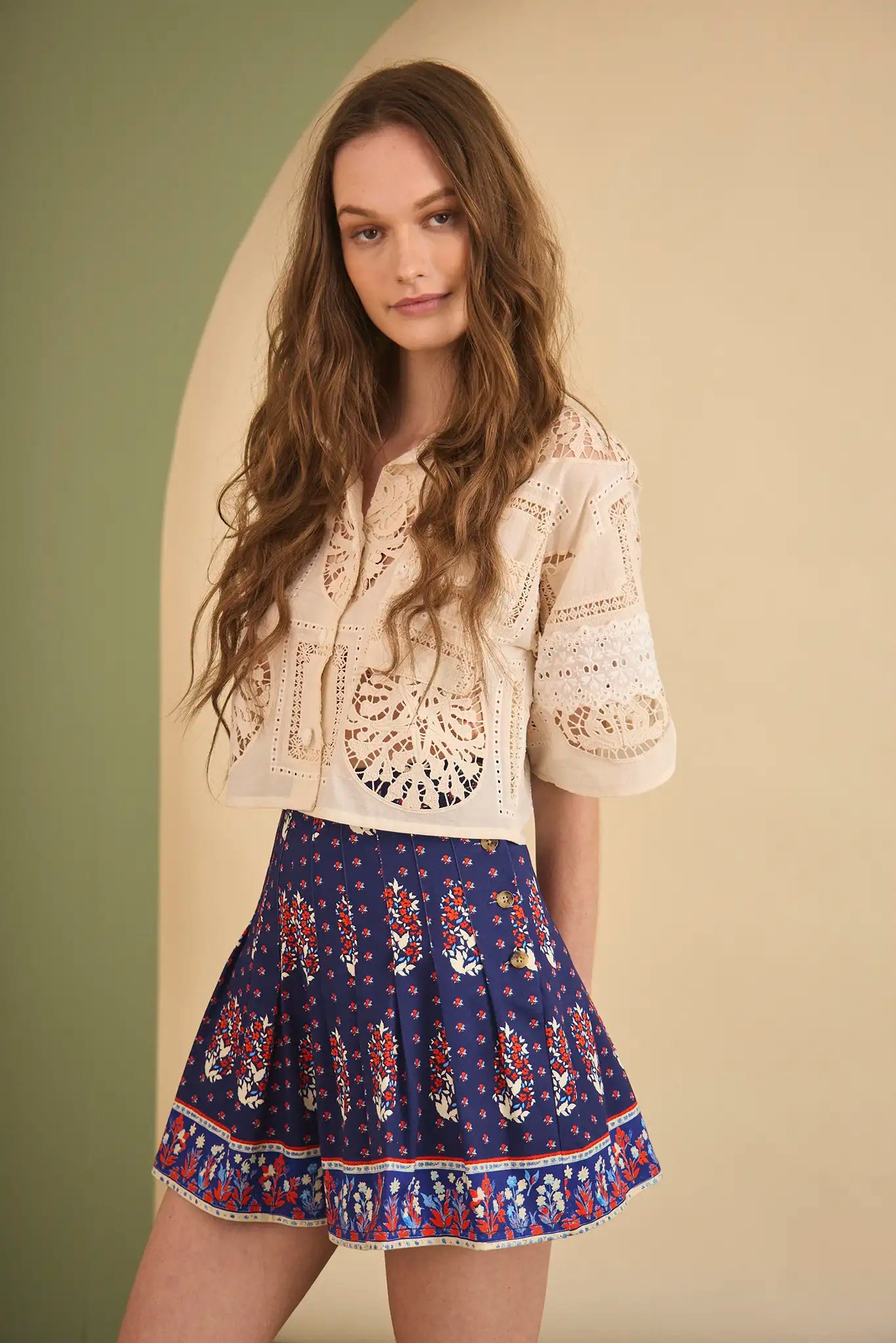 Hunter Bell Willa Short - Fall Floral Navy