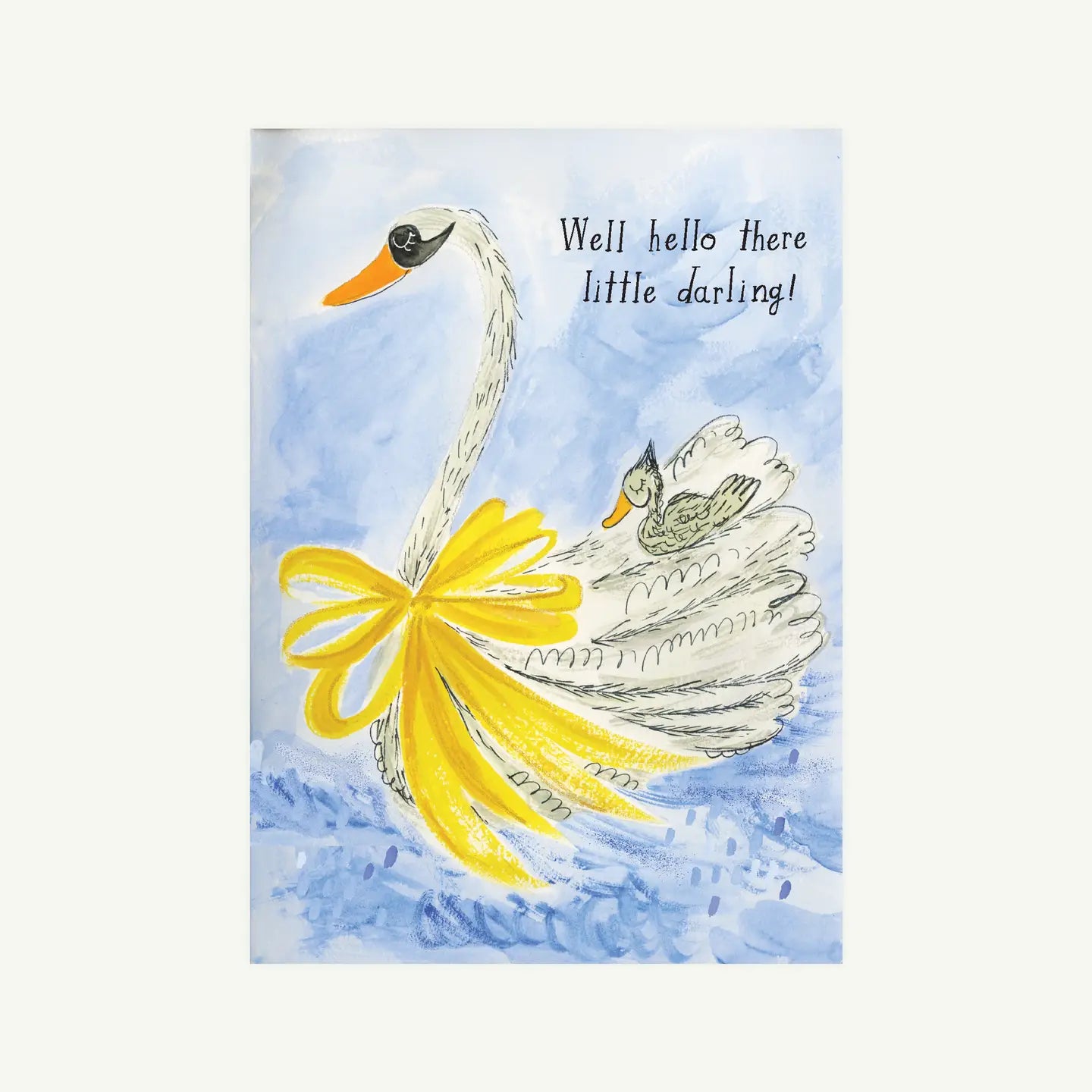 Mr. Boddington's Studio Baby Swan Greeting Card