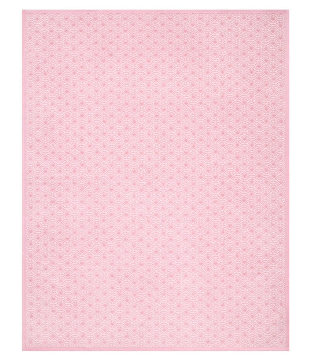 ChappyWrap Seaside Scallops Blush Blanket - Original Size