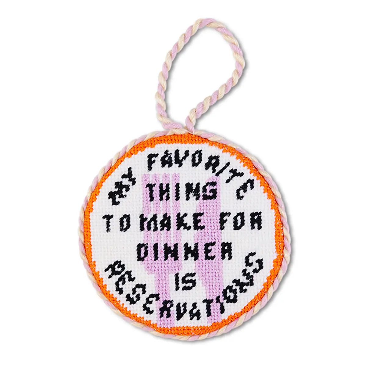 Furbish Studio Needlepoint Ornament - Reservations