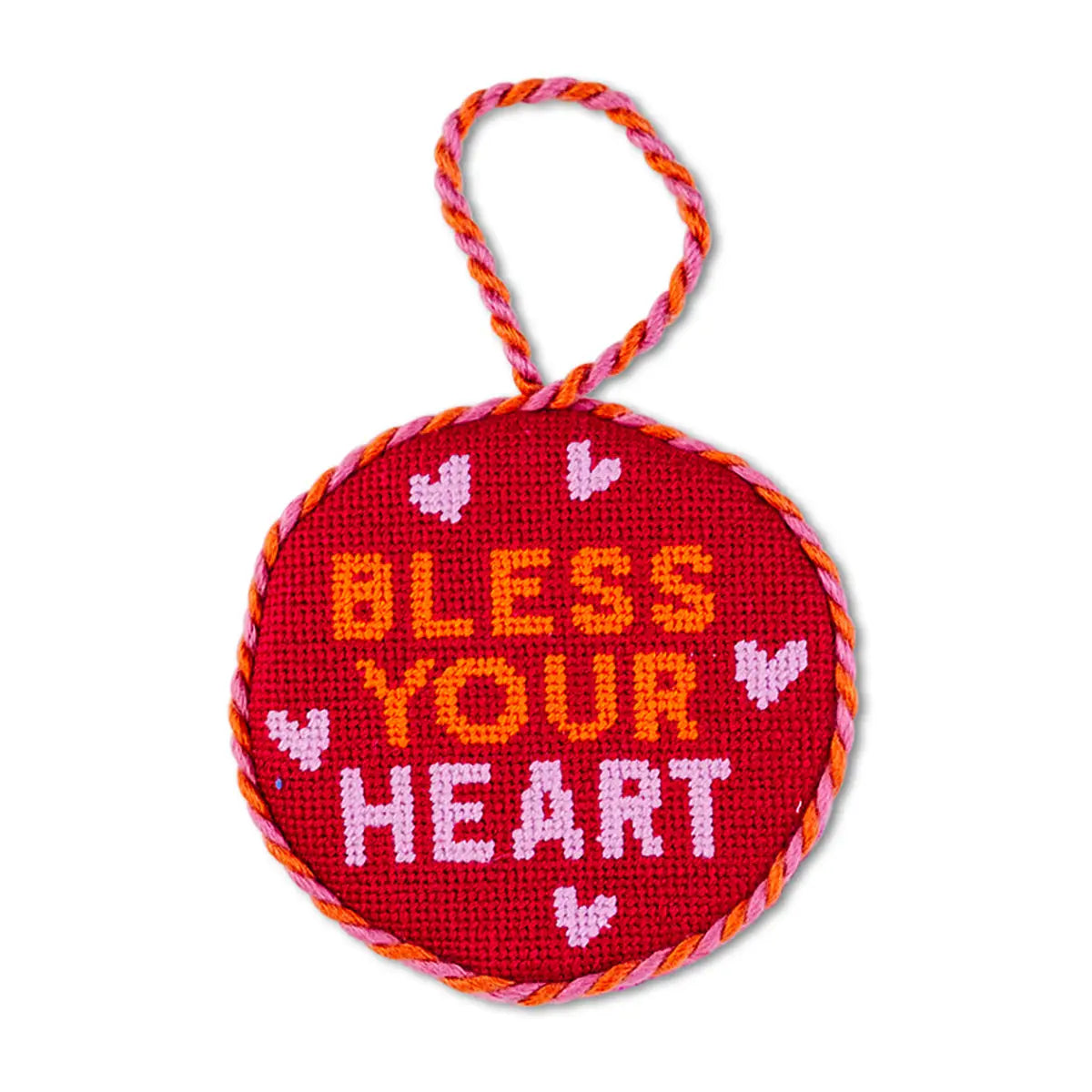 Furbish Studio Needlepoint Ornament - Bless Your Heart