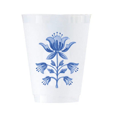 WH Hostess 16 oz. Shatterproof Cups - Tulip Block Print