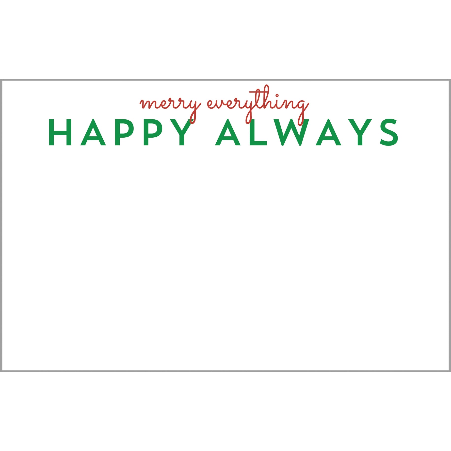 WH Hostess 'Merry Everything Happy Always' Notepad