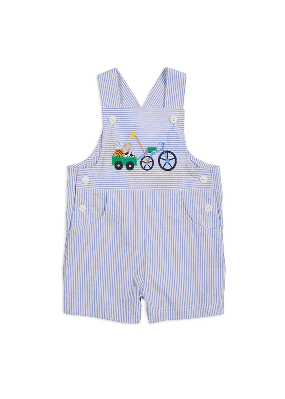 Florence Eiseman Seersucker Shortall w/ Bike & Sport Balls