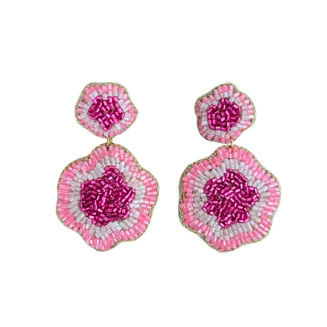 Beth Ladd Collections St. Tropez Earrings - Pink