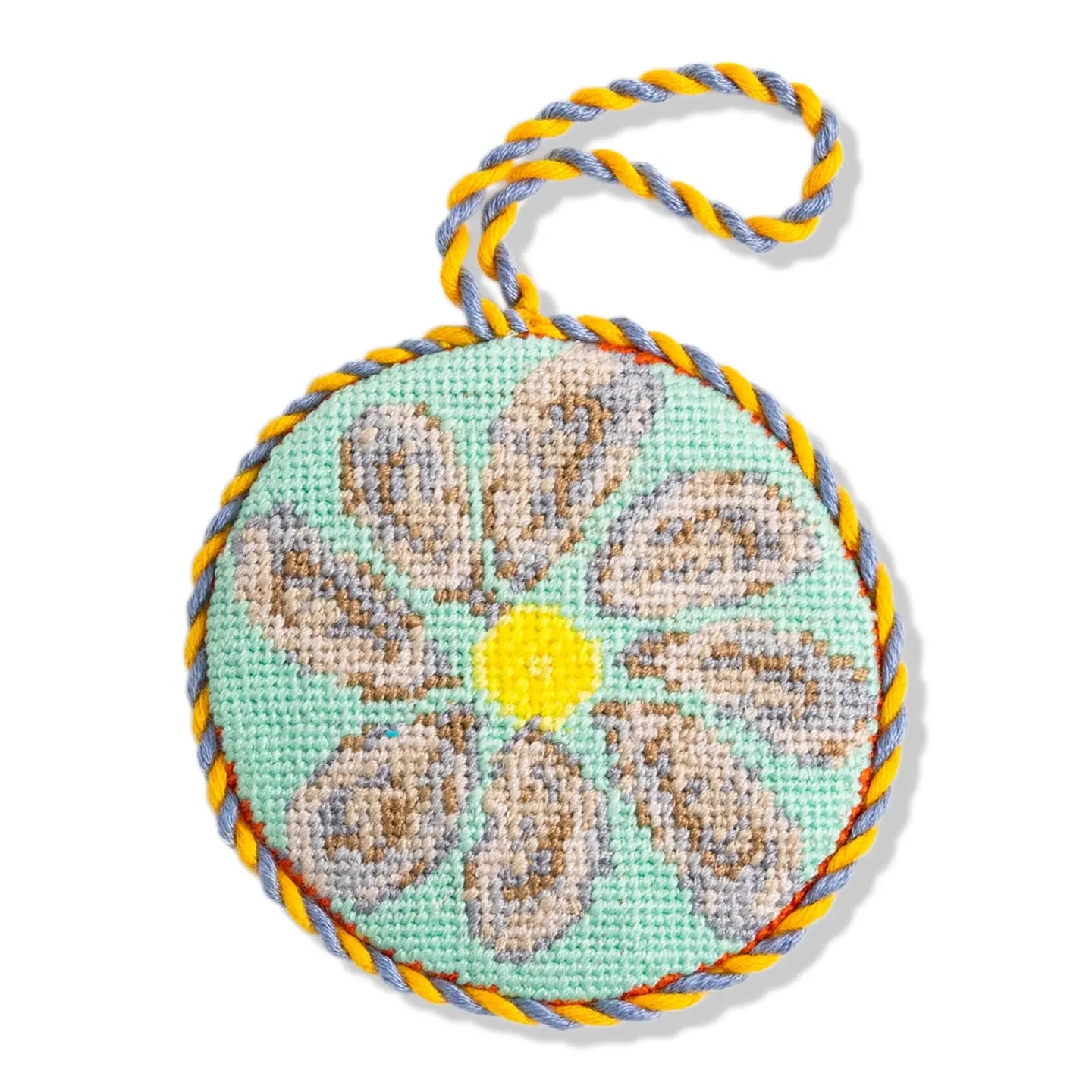 Furbish Studio Needlepoint Ornament - Oyster