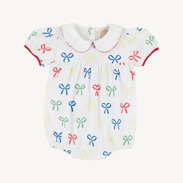 The Beaufort Bonnet Company Cindy Lou Bubble - Ribbon Reminder w/ Worth Ave. White & Richmond Red