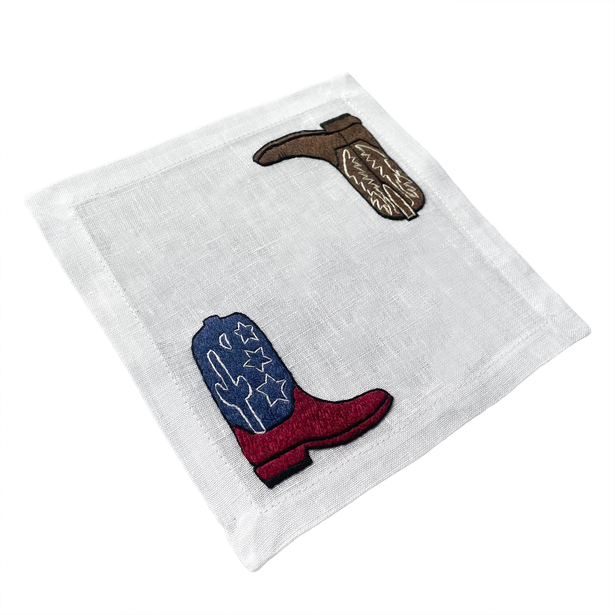 Haute Home Linens Cowboy Boot Coaster