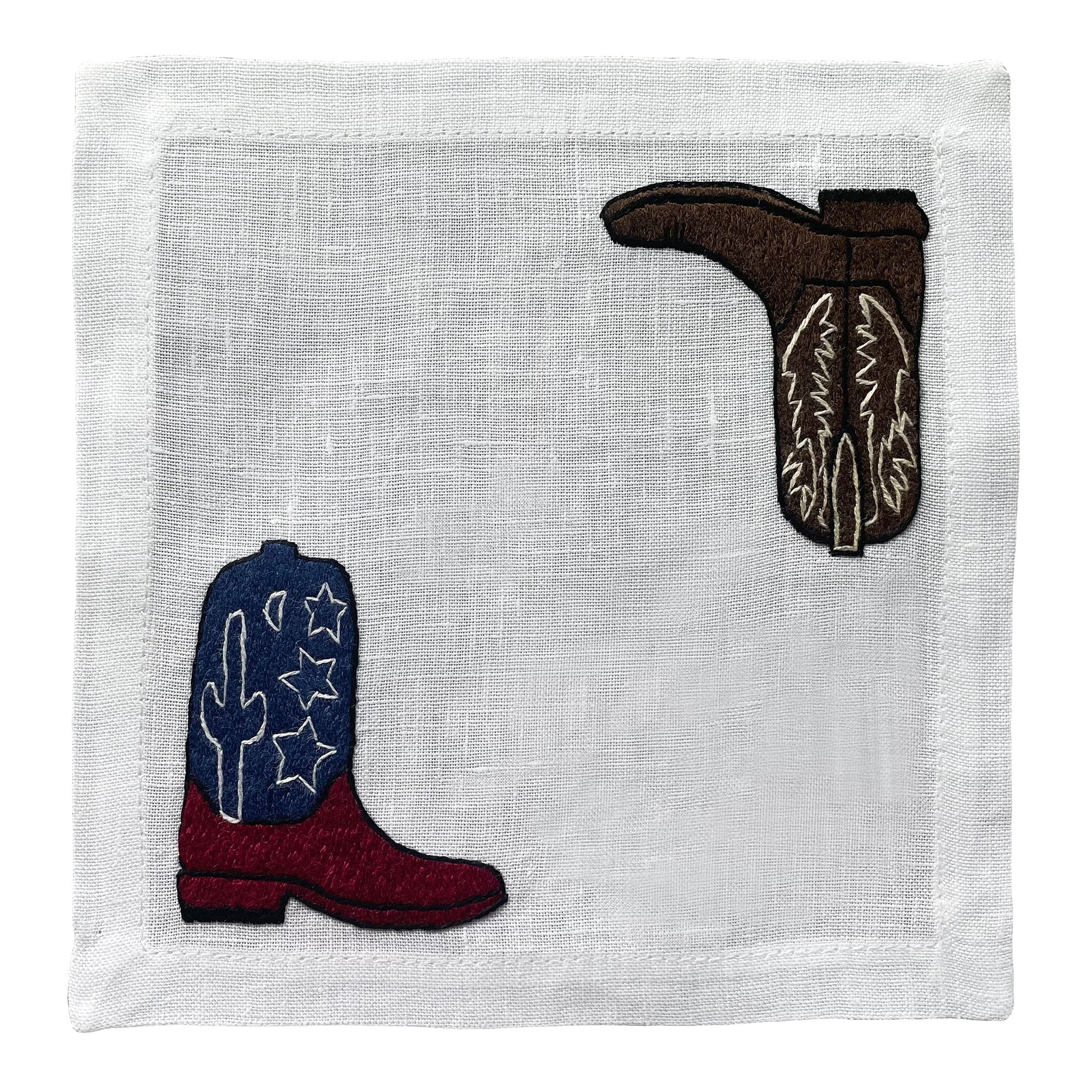 Haute Home Linens Cowboy Boot Coaster