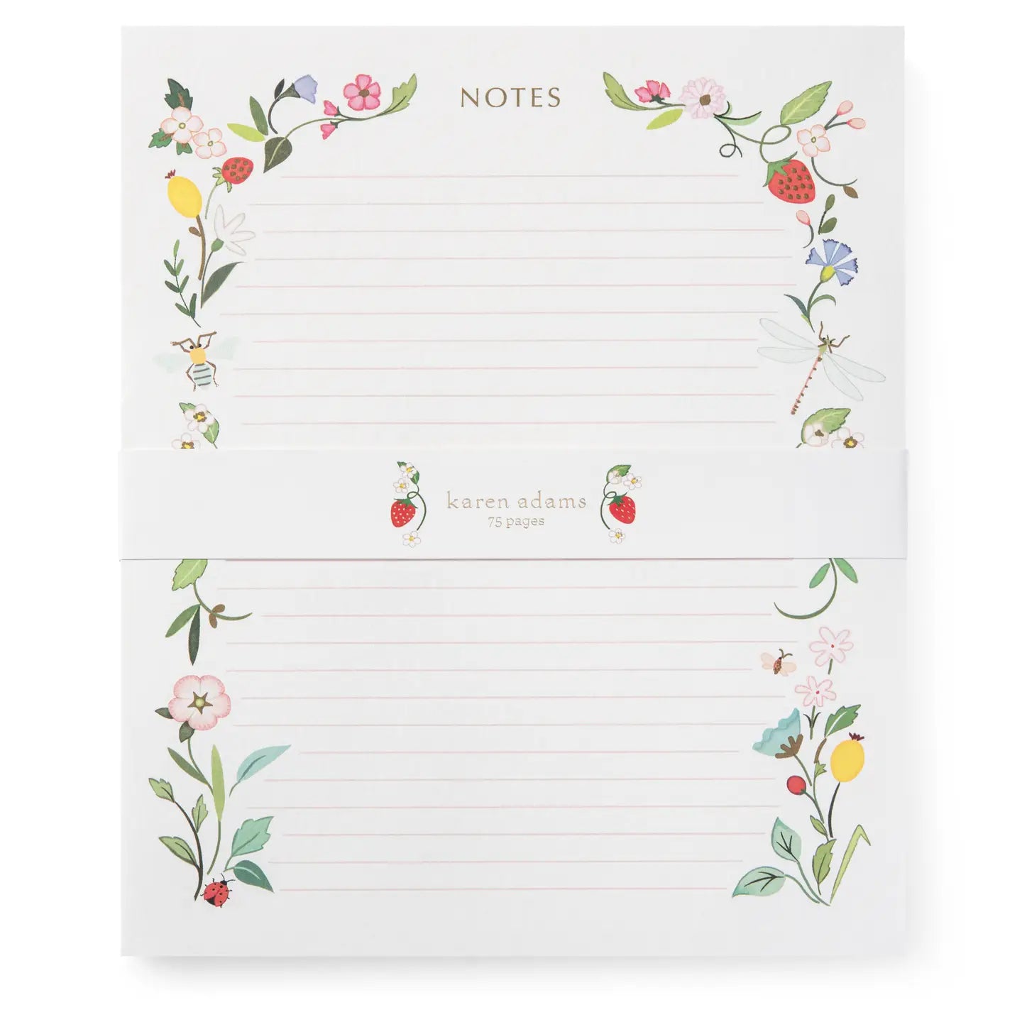 Karen Adams Strawberry Notepad