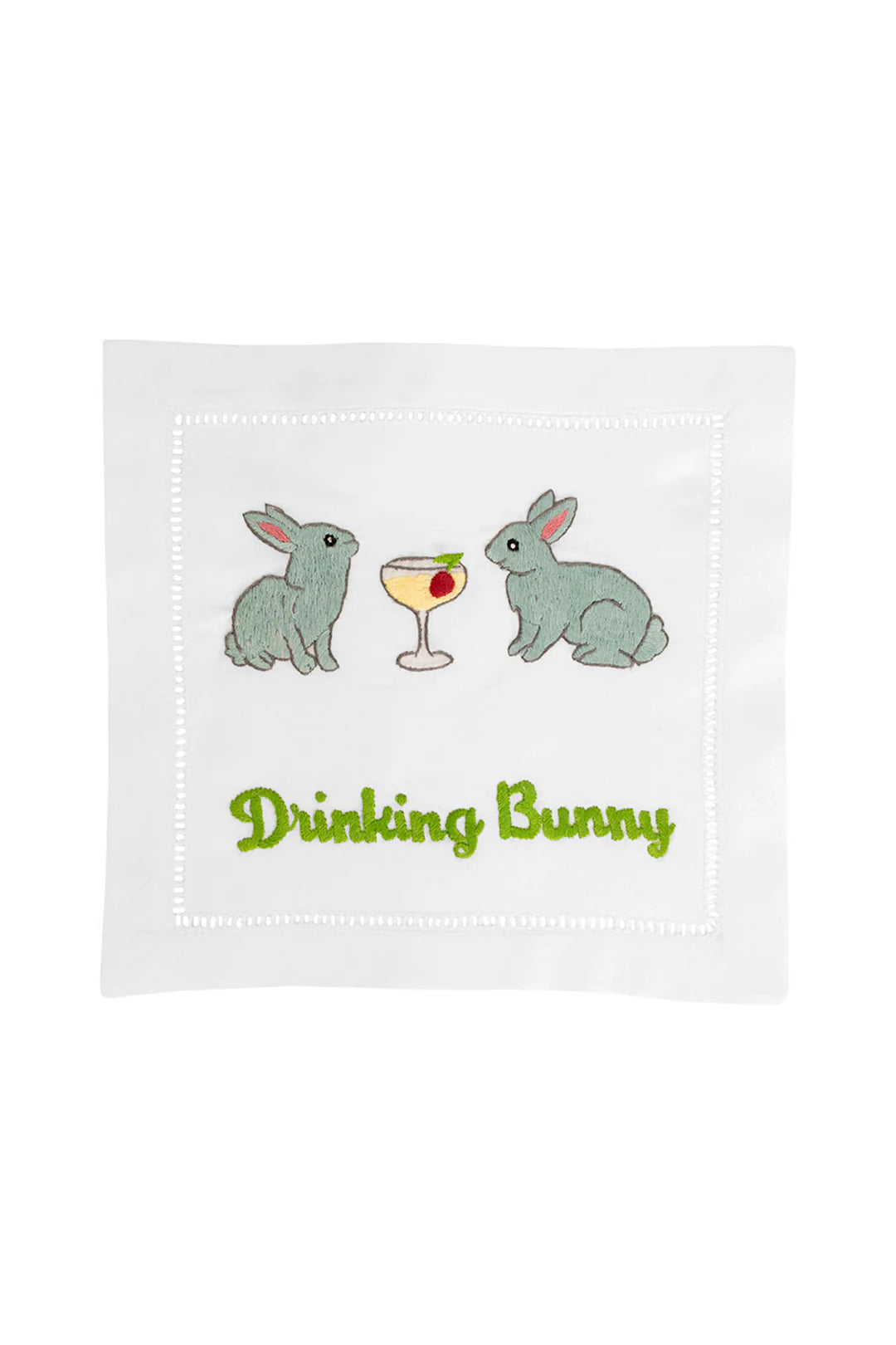 August Morgan Drinking Bunny Cocktail Napkin