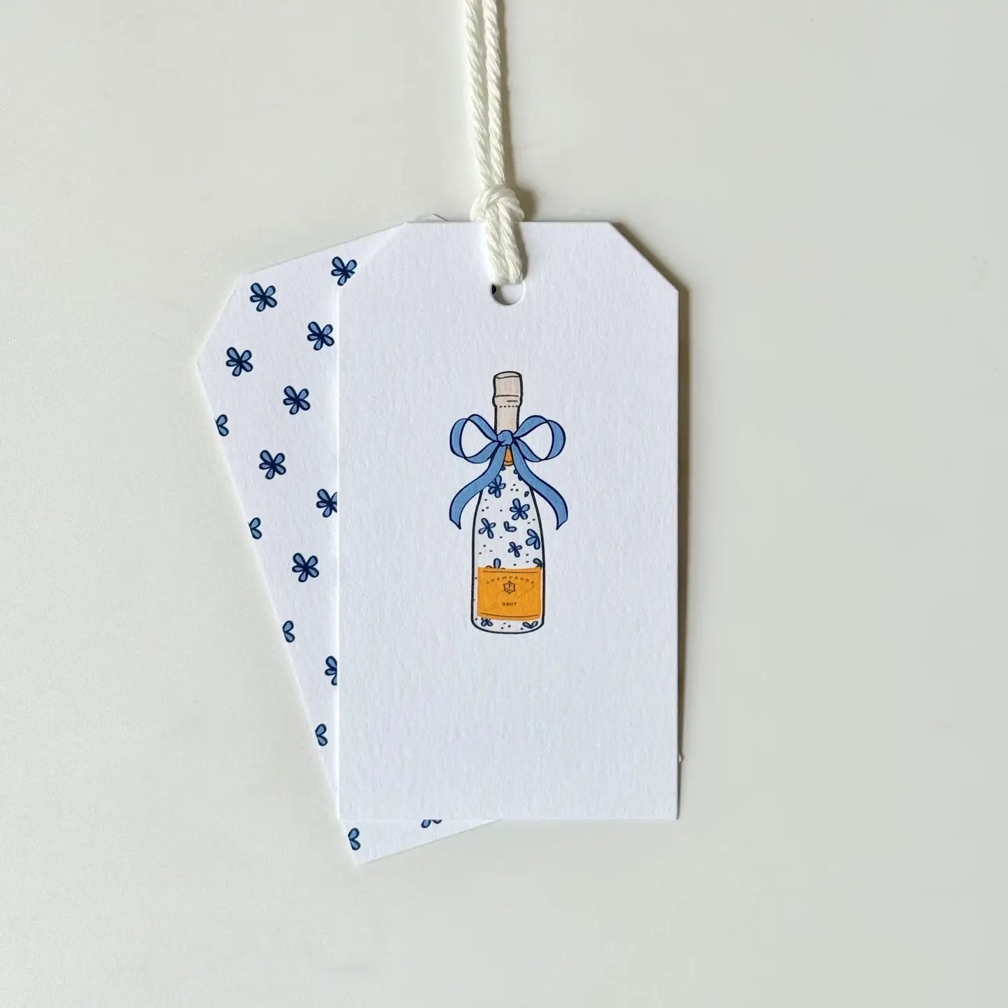 Georgetown Paperie Painted Champagne Bottle Gift Tags