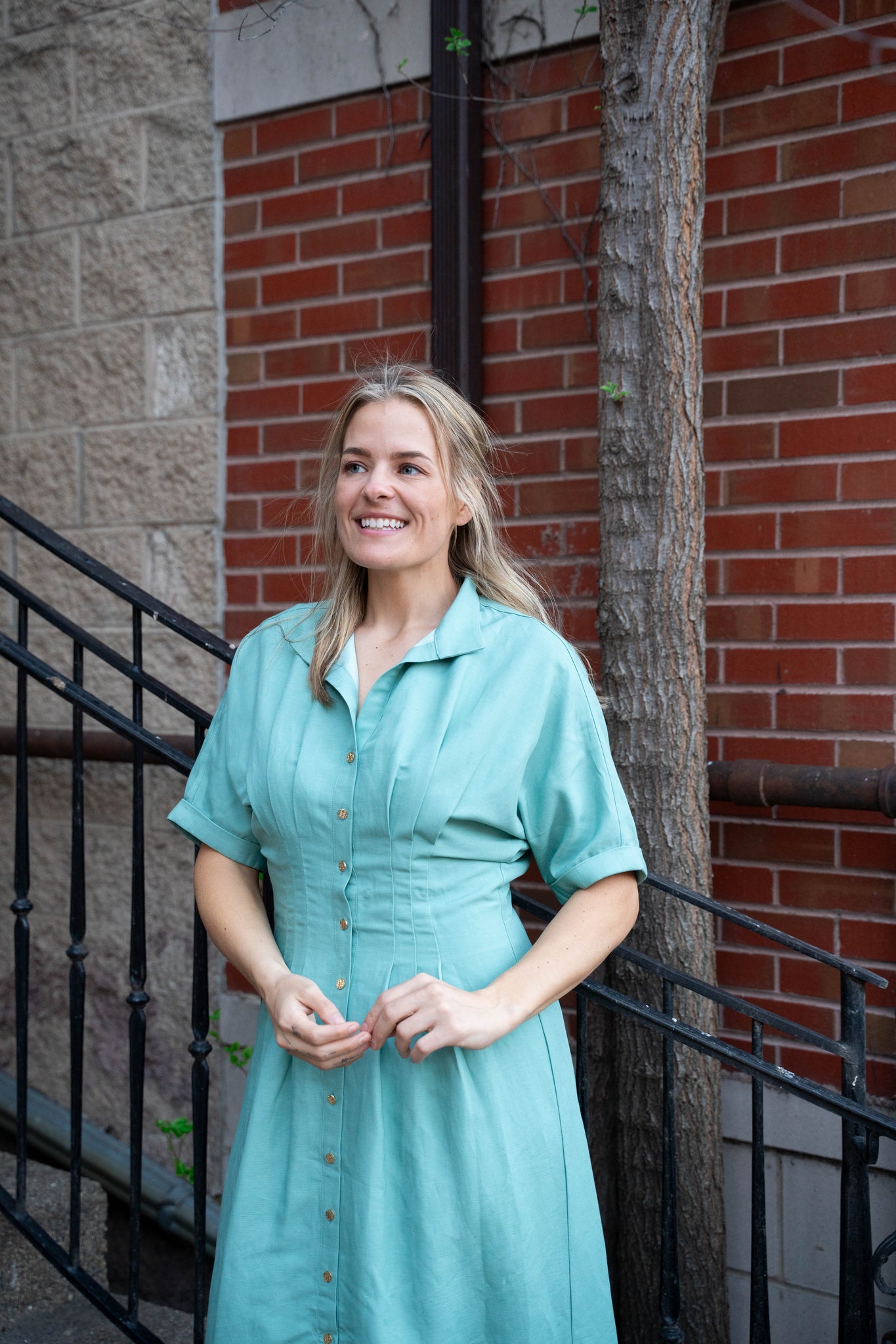 Emily McCarthy Georgia Dress  - Wasabi