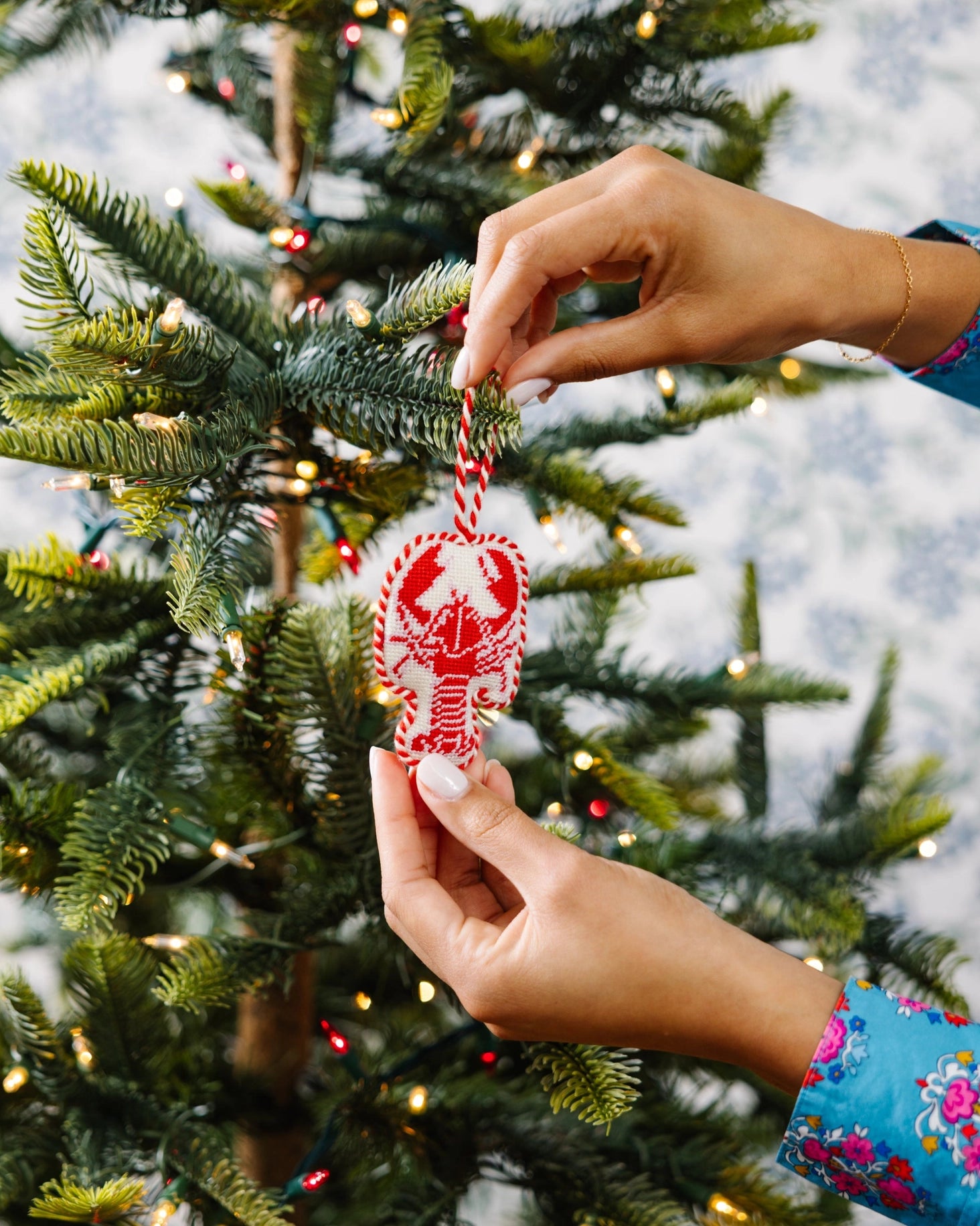 Furbish Studio Needlepoint Ornament - Lobster