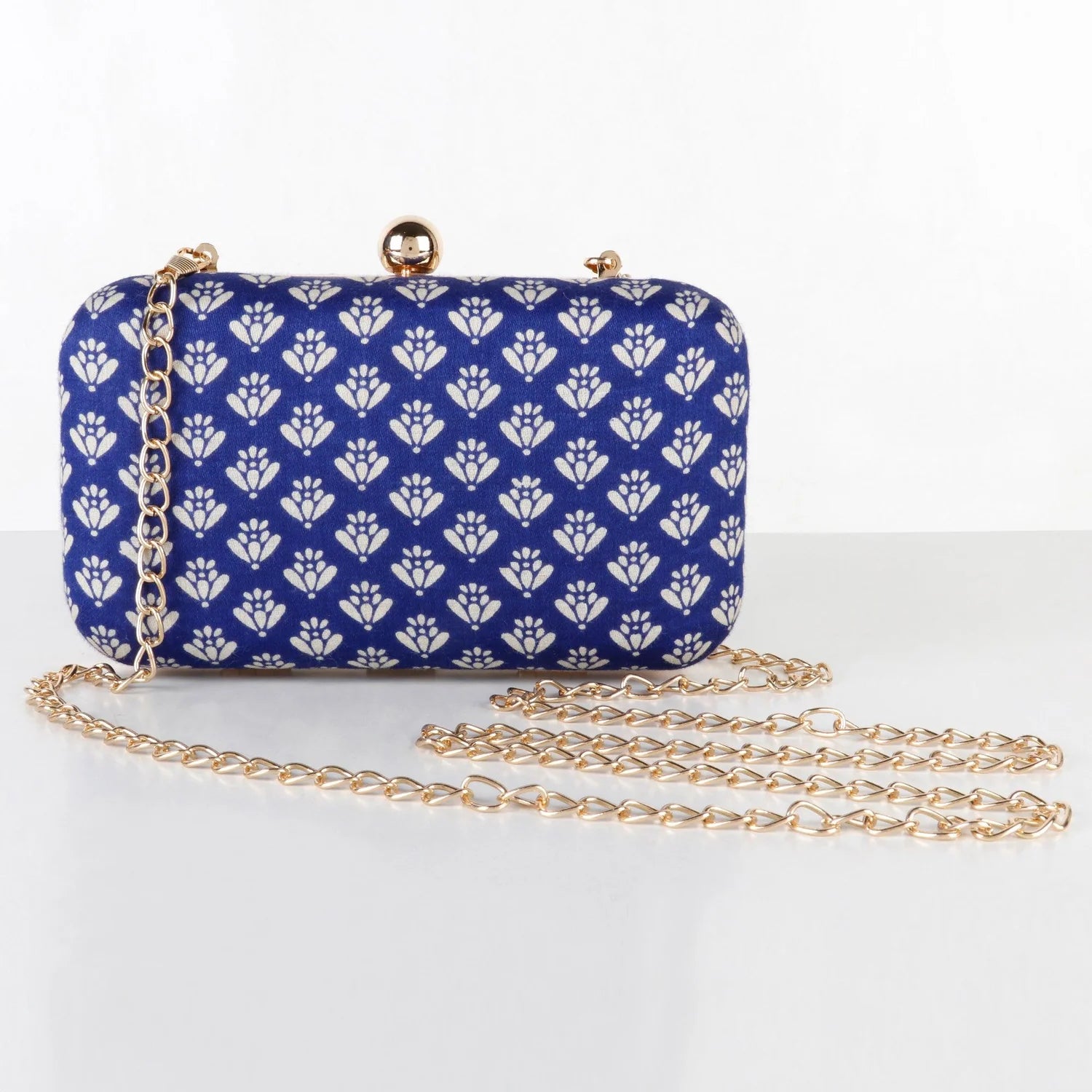 Singhvis Floret Clutch - Blue