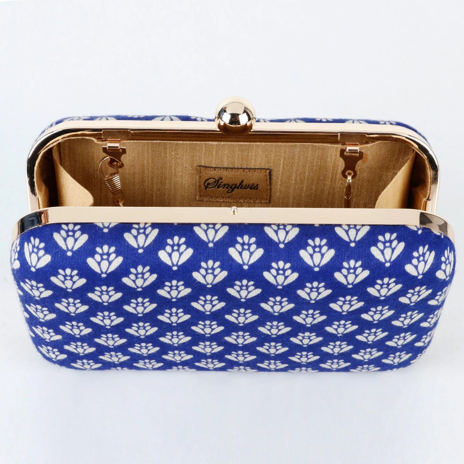 Singhvis Floret Clutch - Blue