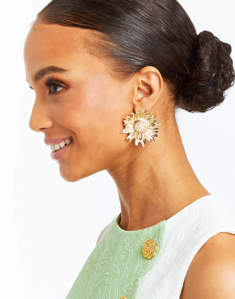 Mestiza Gwen Sunflower Earrings - Gold