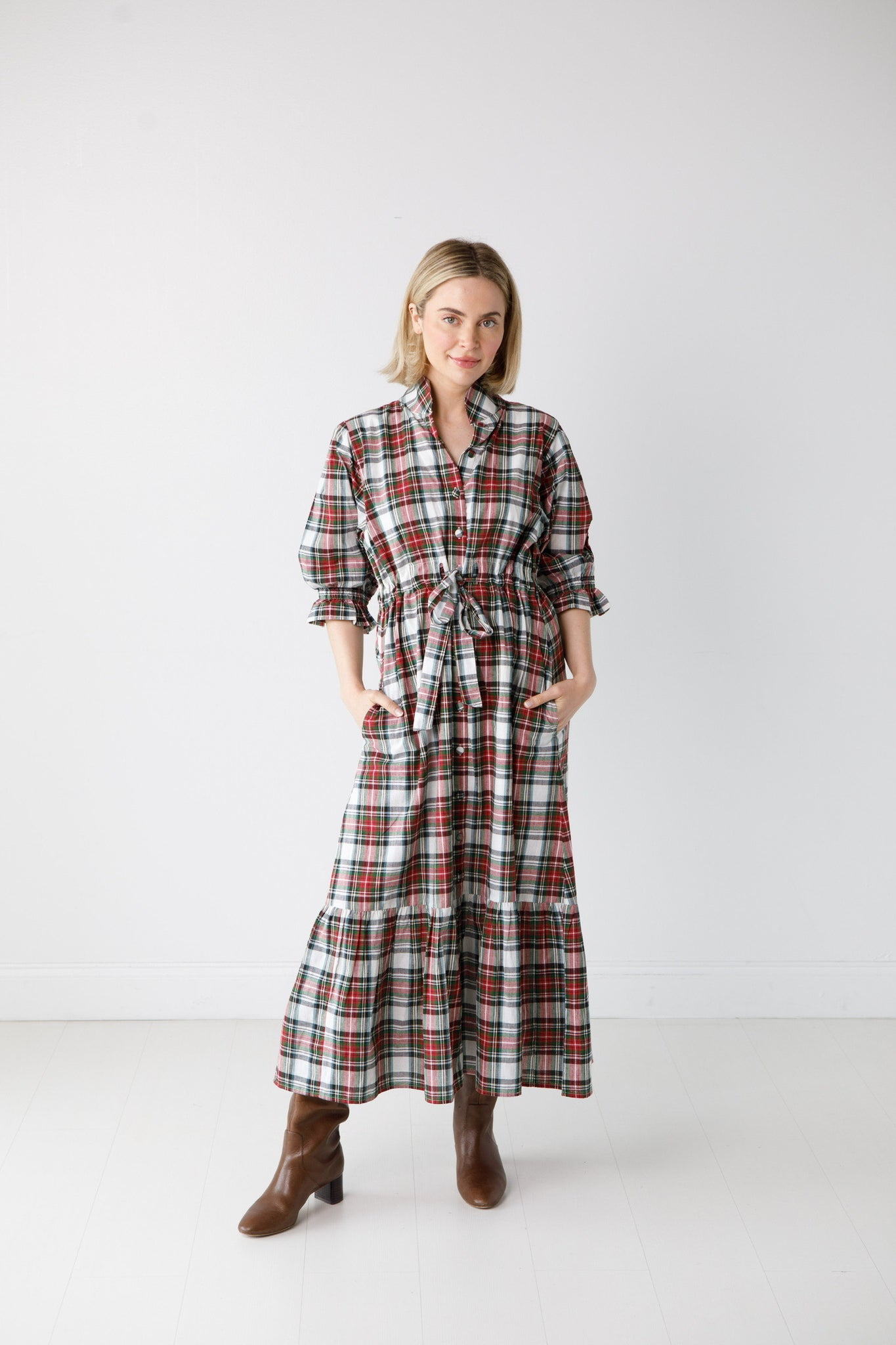 Holly Shae Catherine Dress - Holiday Plaid