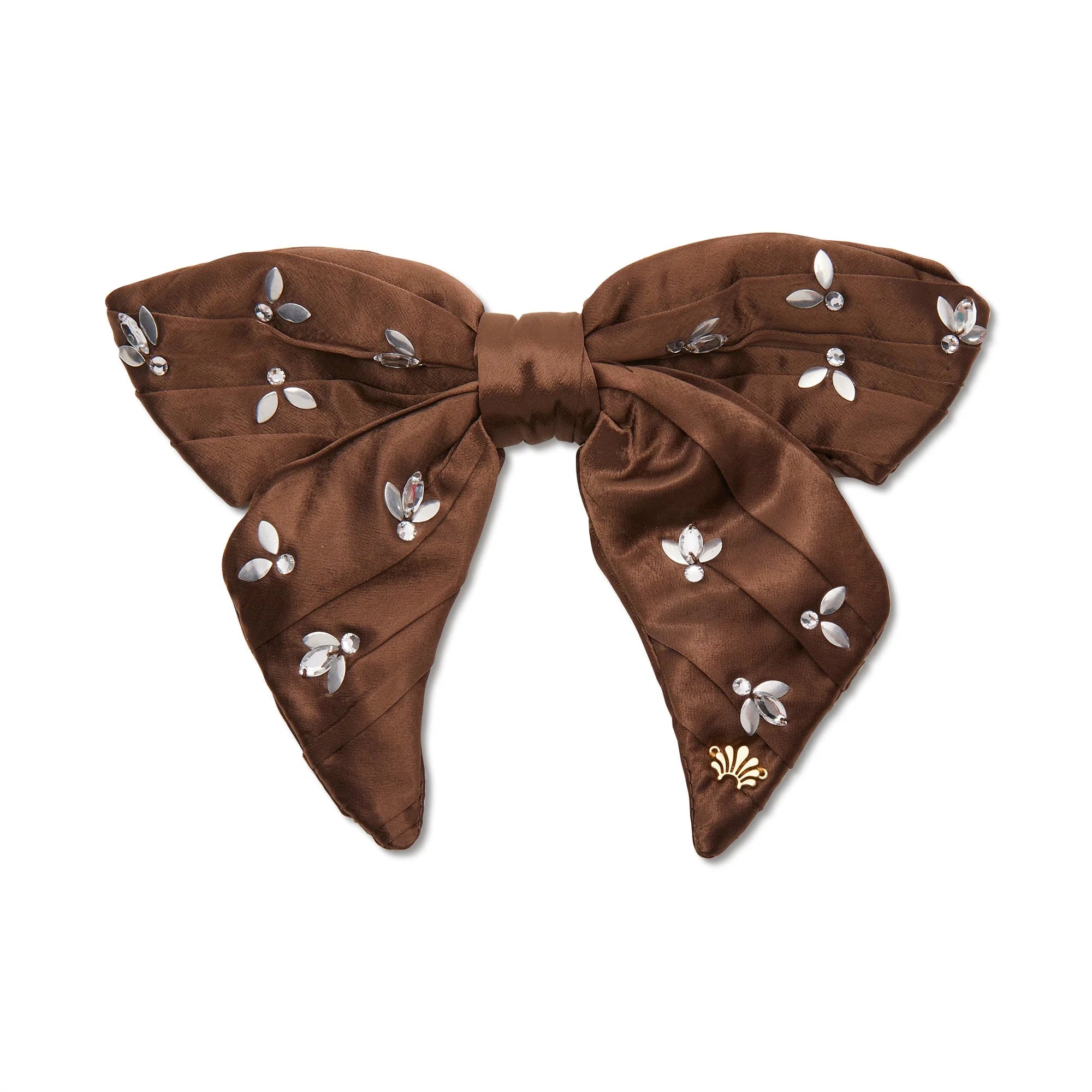 Lele Sadoughi Rootbeer Crystal Honeybee Bow Barrette