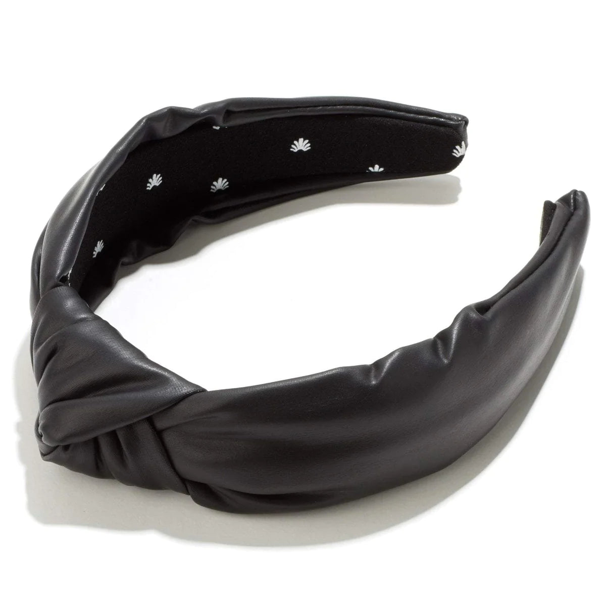 Lele Sadoughi Faux Leather Knotted Headband - Black