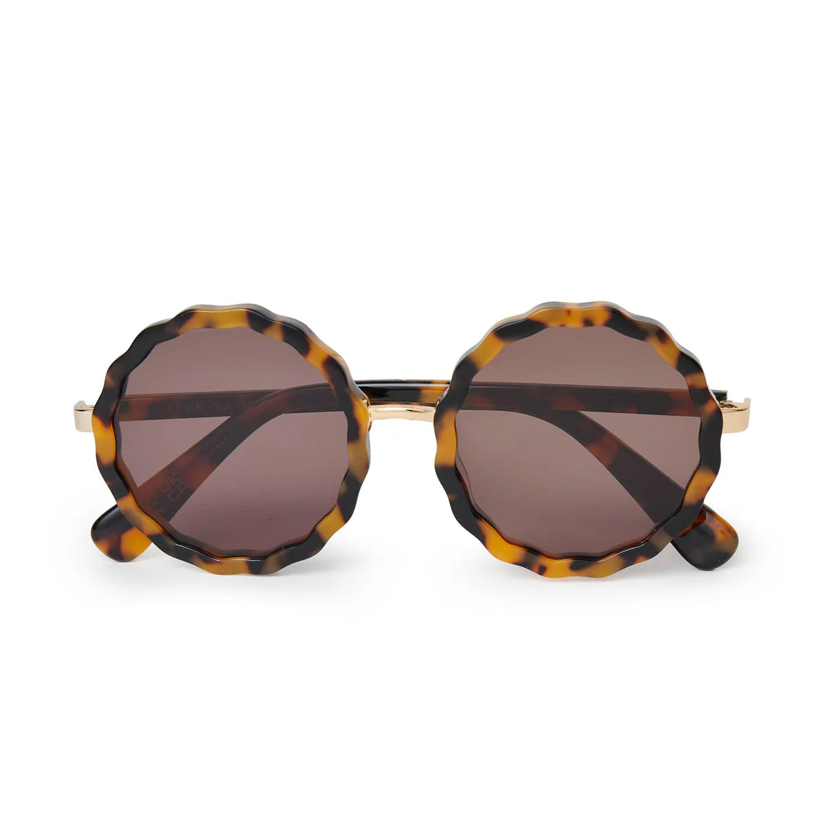 Lele Sadoughi Tortoise Paros Round Sunglasses