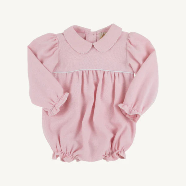 The Beaufort Bonnet Company Long Sleeve Britt Bubble - Sandpearl Pink Herringbone