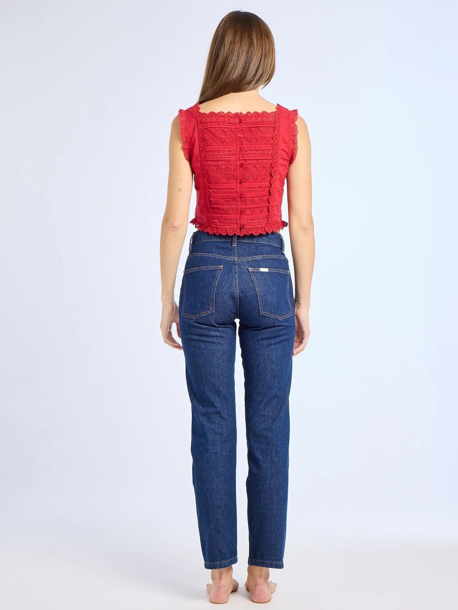 Mille Bessie Top - Cherry Lace