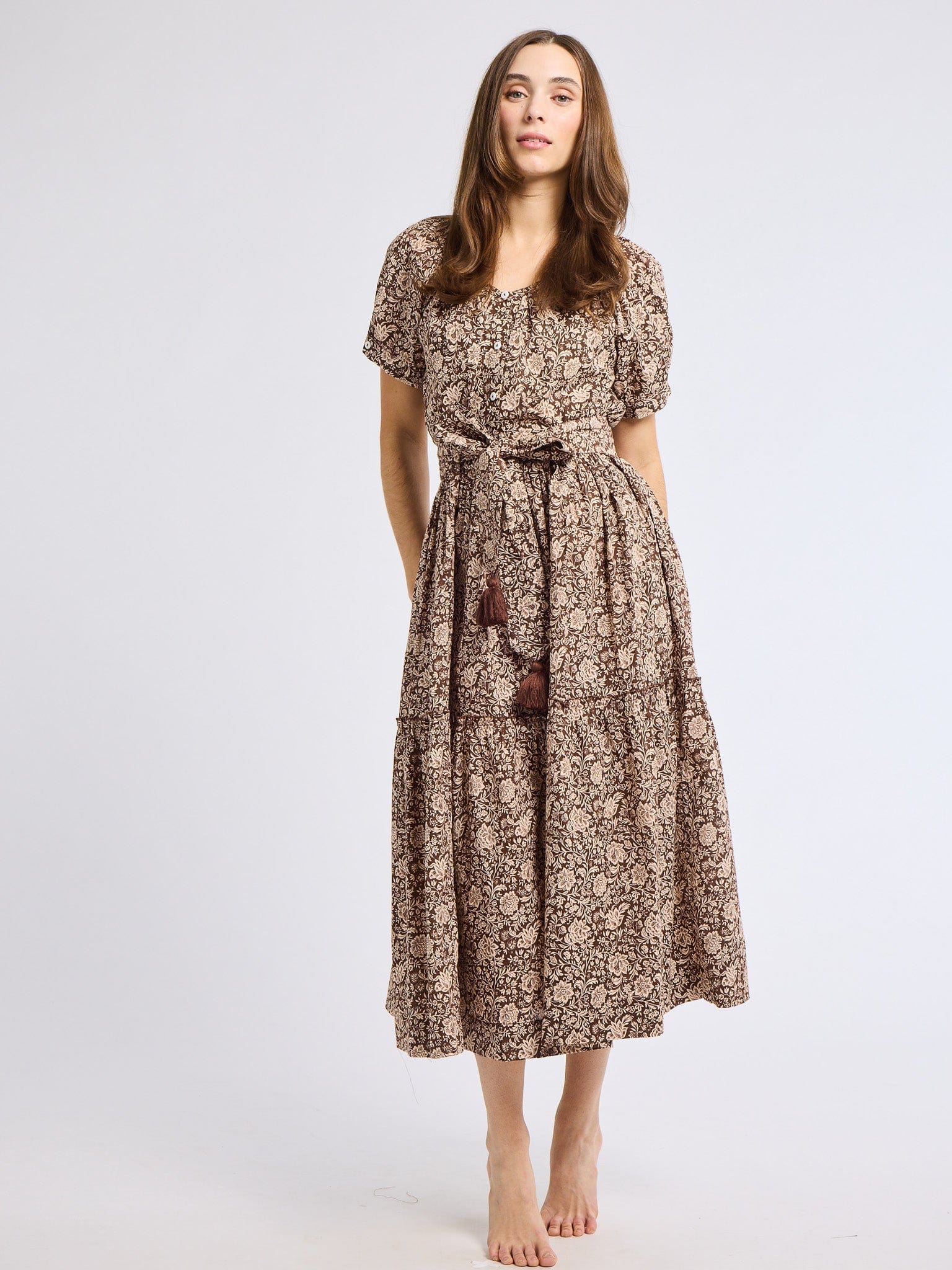 Mille Françoise Skirt - Cocoa Floral