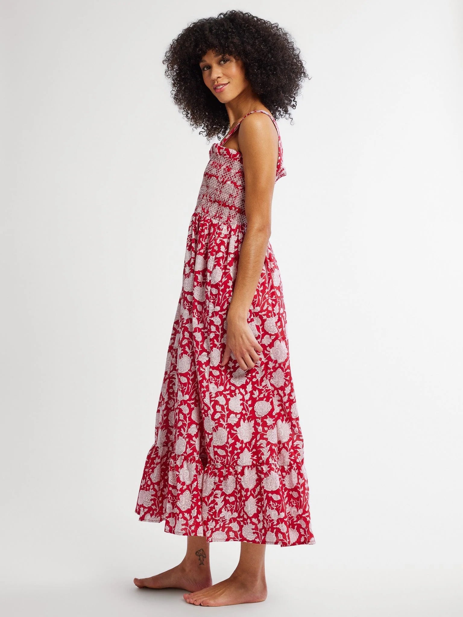 Mille Garden Dress - Red Zinnia