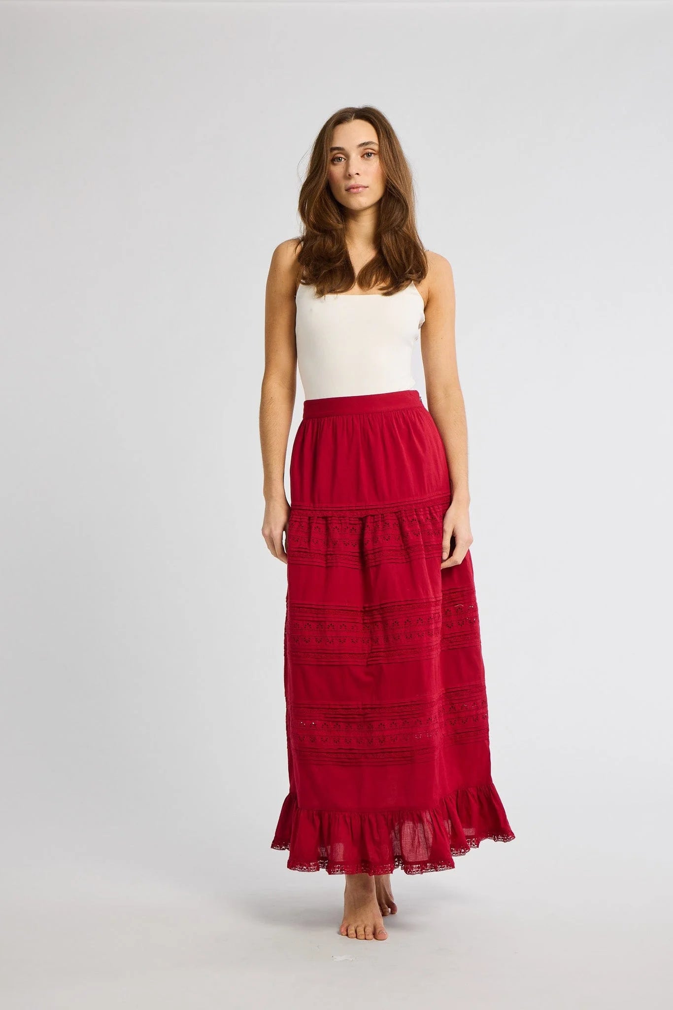 Mille Leni Skirt - Cherry Lace